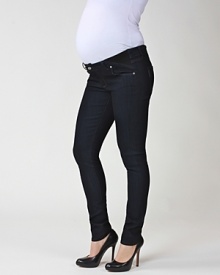 Stay on-trend during your pregnancy in these Paige Denim Maternity skinny jeans. Elasticized side panels offer stretch and comfort in equal measure.