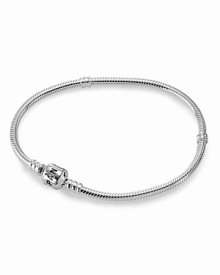 PANDORA's iconic bracelet in gleaming sterling silver. Make it uniquely yours with a combination of beautiful charms and clips.