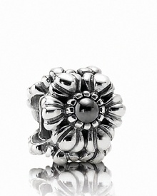 Birthstone accents add a personal touch to PANDORA's floral charm.