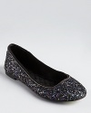 Grosgrain trim and delicate beading lends a rich look to Boutique 9's glitter-covered Aldenia3 flats.