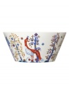 Work some magic at the table with the Taika serving bowl from Iittala. Modern porcelain illustrated with a folksy nature scene promises memorable entertaining and effortless everyday meals.