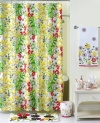 How does your garden grow? Inspired by the fun, carefree designs of Vera, the Wildflower shower curtain blooms with summertime florals in cheerful hues of cherry red, green and sunny yellow.