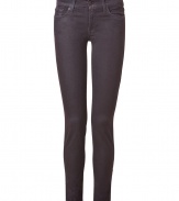 Elevate your casual style with these trend-right skinny jeans from Seven for all Mankind - Classic five-pocket styling, signature logo detail on back pockets - Extra form-fitting - Pair with a tee and ballet flats or a blouse, blazer, and platform pumps