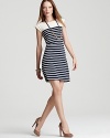 French Connection Dress - Matelot Cap Sleeve Stripe