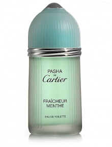 Pasha Fraicheur Menthe Eau de Toilette Spray. A fragrance which displays its tenacious and exhilarating freshness like the expression of controlled masculinity, an alliance of strength and elegance contained in the same scent. Top notes: mint, bergamot, mandarin and cardamom; middle notes: nutmeg, chili pepper and basil; base notes: oak moss, amber, vetiver and patchouli. Eau de toilette spray, 3.3 oz. Made in France. 