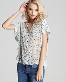 Patterson J. Kincaid Blouse - Sea Tangle Floral Lugano