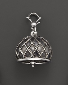 Inspired by Zen philosophy, this intricately detailed, blackened and polished sterling silver meditation bell from Paul Morelli jingles softly.