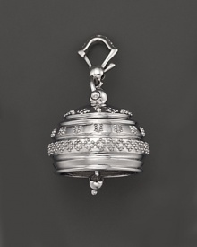 Inspired by Zen philosophy, this intricately detailed, polished finish sterling silver meditation bell from Paul Morelli jingles softly.