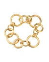 18K gold hand-engraved textured link bracelet from Marco Bicego's Jaipur collection.