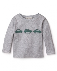 Pearls & Popcorn Infant Boys' Car Graphic Long Sleeve Tee - Sizes 12-36 Months