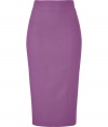 Finish your look on an impossibly feminine note with LWren Scotts chic mauve pencil skirt - Hidden metal back zip, paneled construction, kick pleat - Exquisitely flattering figure-hugging fit - Pair with silk tops and platform pumps for a seamless transition from work to cocktails