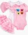 Her heart will flutter for these super cute Baby Starters bodysuits. Wear with a tutu for dance or pants for play, either way she'll look loveable.