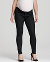 Fashioned in sleek black, these Paige Maternity skinny jeans bring major chic to your pregnancy. Elasticized side panels offer stretch and comfort in equal measure.