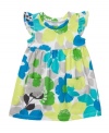 Slip her into this brightly colored, floral dress from Carters for simple style made easy.