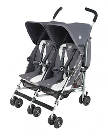 An all-purpose stroller for the growing family on-the-go, the Twin Triumph is tough and versatile, yet remains lightweight at about 23 pounds. Plus it fits through a standard doorway, making all of your day's adventures a breeze.