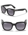 Channel your geek chic side in these thick framed wayfarer sunglasses from Tom Ford.