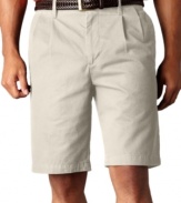 Classic pleats add an element of refinement to a pair of casual shorts from Dockers.