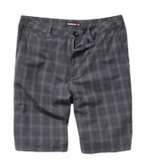 The perfect plaid addition to your summer-ready style are these shorts from Quiksilver with a funky print.