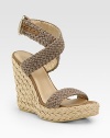 Warm-weather style in a strappy, hand-crocheted espadrille silhouette with a natural jute wedge. Jute wedge heel, 4½ (115mm)Platform, 1 (25mm)Compares to a 3½ heel (90mm)Crochet upperRubber solePadded insoleImported