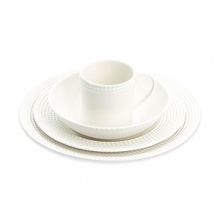 Wickford by Kate Spade is versatile white porcelain in elegant, updated shapes and is embossed with a twisting rope design.