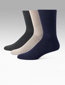 EXCLUSIVELY OURS. Flat-knit casual style made of the finest quality Egyptian cotton. Mid-calf length Hand-linked toe Cotton/Lycra; machine wash Made in Italy