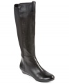 Sleek and smooth. The Cameron boots by Me Too feature Lycra fabric along the back and a cute contoured wedge heel.