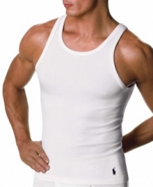 This comfortable, form-fitting tank offers a comfortable foundation for a dressed-up or laid-back look.