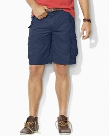 Lightweight cotton poplin lends enhanced durability and rugged appeal to the essential classic-fitting Santa Fe cargo short.