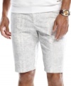 With a unique graphic print, these shorts from Calvin Klein are long on cool style.