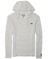 This striped hooded thermal by 3rd & Army will keep you warm while looking cool.