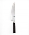 The chef's right hand-this on-point tool keeps the kitchen on task by conquering a world of cutting tasks. Crafted from stainless steel with an impenetrable steel core, this traditional Japanese blade features precision angling on each side, a full tang for incredible strength and balance and a D-shaped ebony handle that feels just right in your hand. Lifetime warranty.