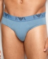 A fashion classic from Emporio Armani: The Stretch Brief with a signature logo waistband and nonfunctional contour fly.