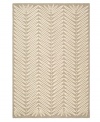 A herringbone pattern of leaves creates a fresh look for the modern home in this unique area rug from Martha Stewart rugs. Hand tufted in India of long wool fibers, this luxurious home accent presents unparalleled comfort and style underfoot.