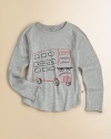 For the little man on the go, a laid-back tee featuring a double-decker bus brought to life.CrewneckLong sleevesCurved hemOrganic cottonMachine washImported