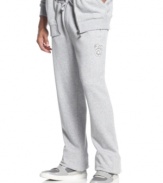 Sweatpants so comfortable you'll want to wear them all day long and then sleep in them all night: Heather fleece logo pants from LRG.