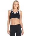 Calvin Klein Performance offers an essential sports bra with a snug, comfortable fit. With a chic layered-look, it's smart enough to wear with just yoga pants!