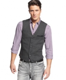 Button up your casual look with this sleek vest from INC International Concepts.