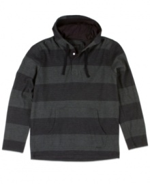 Snuggle up in stripes with this warm hooded thermal by O'Neill.