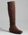 These tall, flat boots feature a casual shape and appeal that's simply Elieen Fisher.