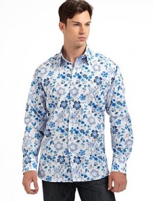 THE LOOKSpirited Euro stylingFun floral, striped and paisley combo printSignature square buttonsDistinctive button-down collarLong sleeves with button cuffsTHE MATERIALCottonCARE & ORIGINMachine washImported