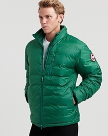 This sporty puffer provides stylish warmth and protection from the winter's worst, with a stand collar, double zip closure and quilted shell.