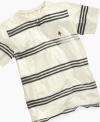 LRG takes the old-time henley T-Shirt and updates it with a triple-stripe and tree logo for today's back-to-school boy.