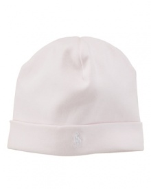 Adorable hat set in ultra-soft cotton jersey.