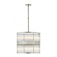 Contemporary light for modern life, this elegant double-tiered Ralph Lauren pendant lamp infuses spaces with rich luminosity.