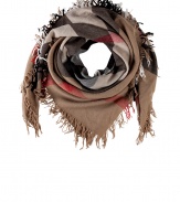 Perfect for taking through all four seasons, Burberry Londons gauzy merino scarf is a cool and versatile way to wear the brands covetable check - Fringed edges - Wear bandana-style both indoors and out