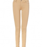 Set the foundations for cool daytime looks with Seven for all Mankinds figure-hugging Second Skin jean leggings - Classic five-pocket style, button closure, zip fly, signature embroidered back pockets - Mid-rise, extra form-fitting - Pair with a light cashmere pullover and flats, or a tunic top and statement ankle boots