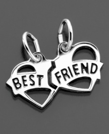 Keep your kindred spirit close to your heart. This beautiful Best Friends charm by Rembrandt Charms is crafted in sterling silver.