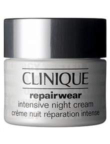 Repairwear Intensive Night Cream. Works all night to help block and mend the look of lines and wrinkles. Rebuilds stores of firming natural collagen. Fuels 24-hour antioxidant replenishment that arms skin for tomorrow. 1.7 oz. 