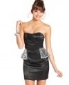 A sequined peplum adds a hint of dainty to Ruby Rox's smoldering party dress!