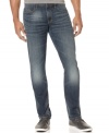 Slim down. These American Rag jeans take a few extra inches off your look.